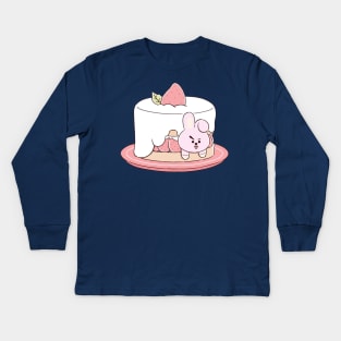 BT21 Cooky Strawberry Cake Kids Long Sleeve T-Shirt